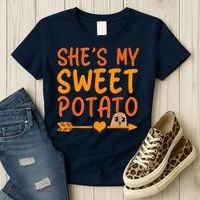 Shes My Sweet Potato I Yam Set Thanksgiving Couples Matching Women's T-Shirt thumb 3