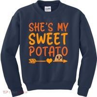 Shes My Sweet Potato I Yam Set Thanksgiving Couples Matching Kids Sweatshirt thumb 0