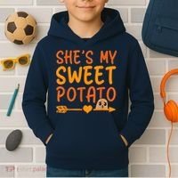 Shes My Sweet Potato I Yam Set Thanksgiving Couples Matching Kids Hoodie thumb 2
