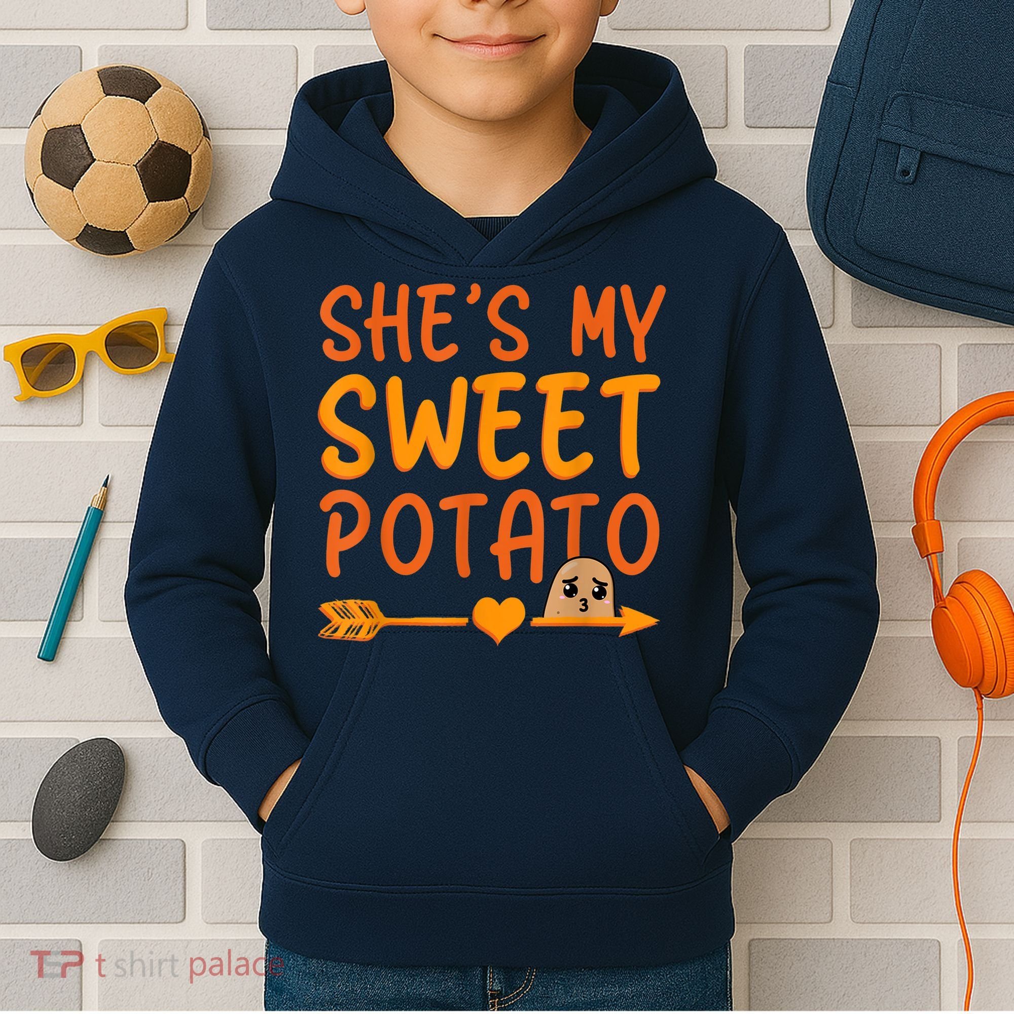 Shes My Sweet Potato I Yam Set Thanksgiving Couples Matching Kids Hoodie