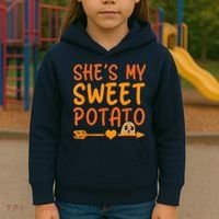 Shes My Sweet Potato I Yam Set Thanksgiving Couples Matching Kids Hoodie thumb 3