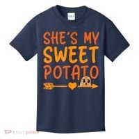 Shes My Sweet Potato I Yam Set Thanksgiving Couples Matching Kids T-Shirt thumb 0