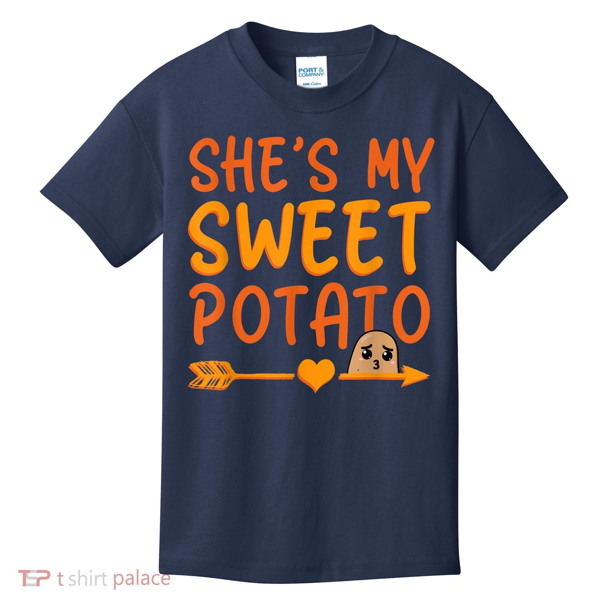 Shes My Sweet Potato I Yam Set Thanksgiving Couples Matching Kids T-Shirt
