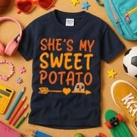Shes My Sweet Potato I Yam Set Thanksgiving Couples Matching Kids T-Shirt thumb 3