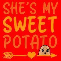 Shes My Sweet Potato I Yam Set Thanksgiving Couples Matching Santa Hat thumb 1