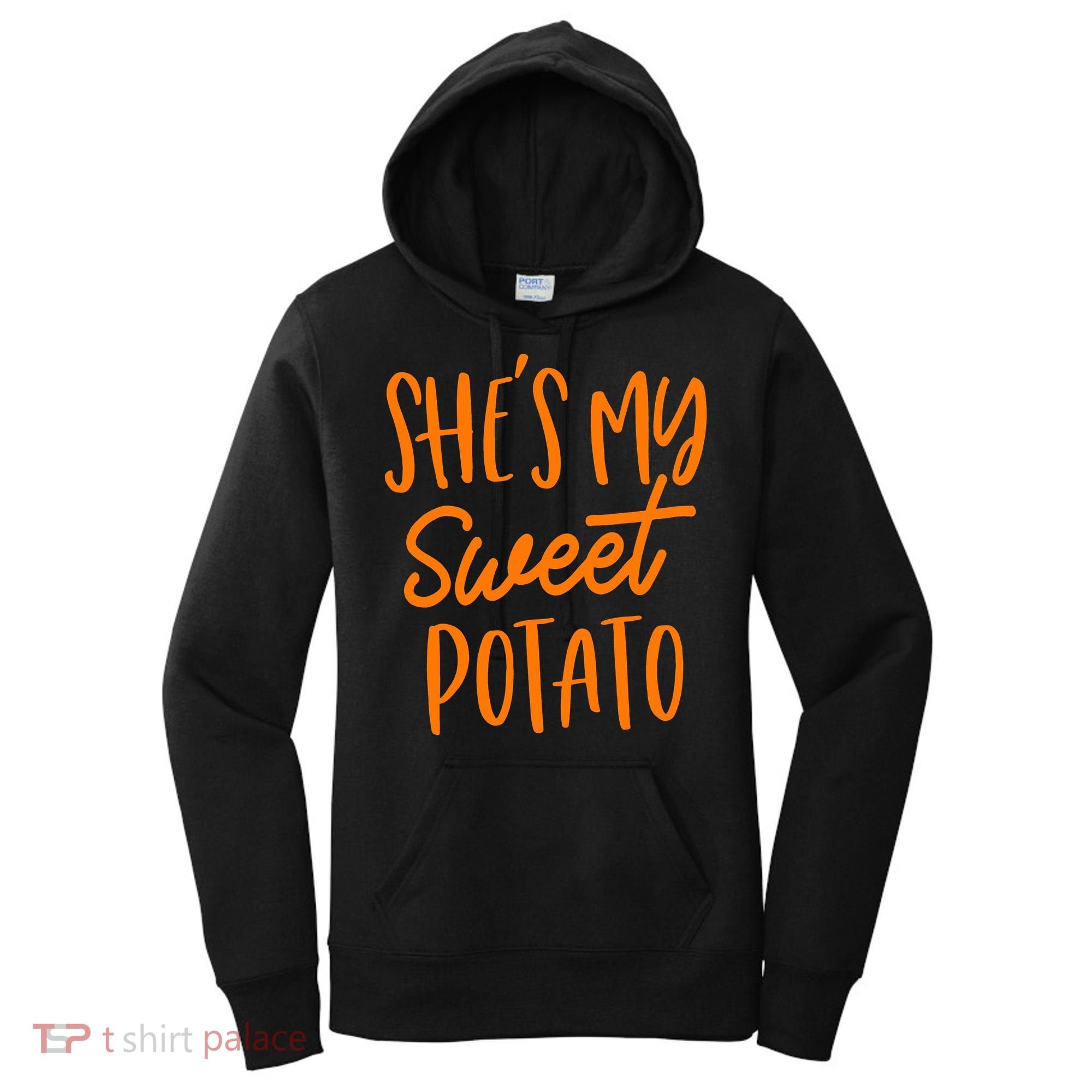 She's My Sweet Potato I Yam Set Couples Thanksgiving Funny Women's Hoodie