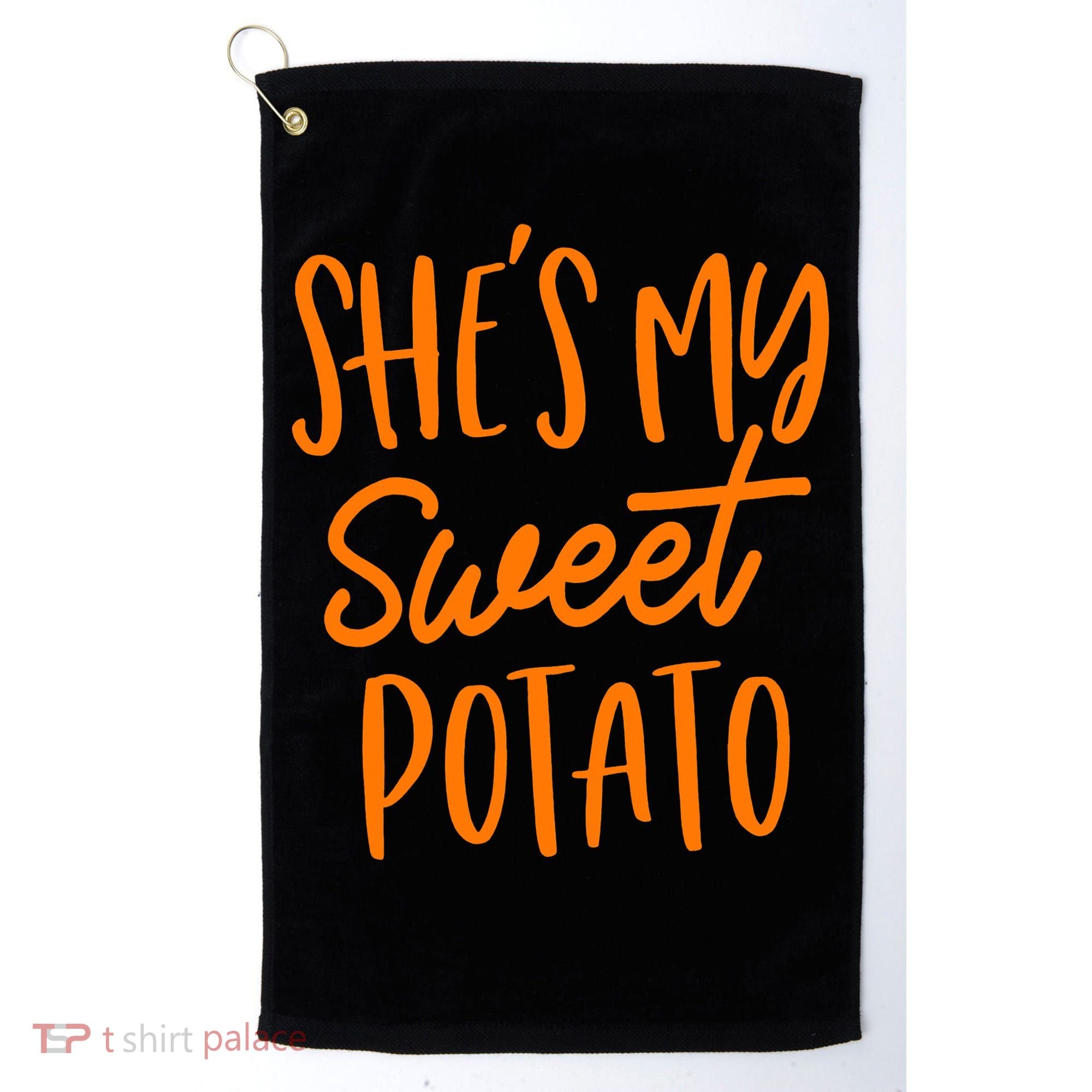 She's My Sweet Potato I Yam Set Couples Thanksgiving Funny Golf Towel