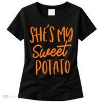 She's My Sweet Potato I Yam Set Couples Thanksgiving Funny Women's T-Shirt thumb 0