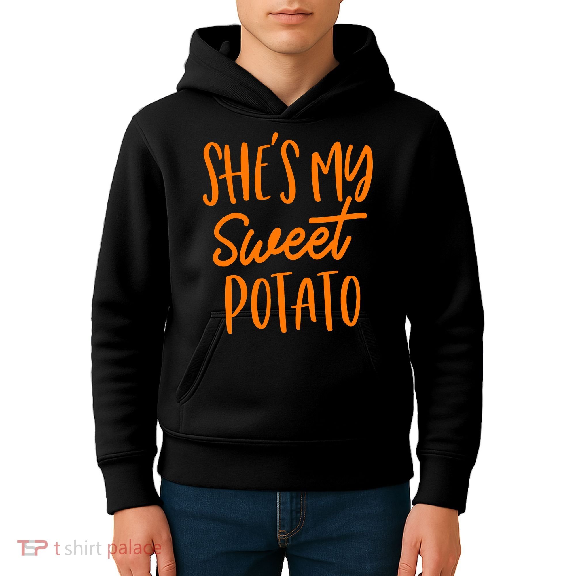 She's My Sweet Potato I Yam Set Couples Thanksgiving Funny Kids Hoodie