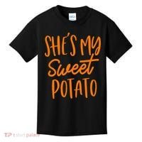 She's My Sweet Potato I Yam Set Couples Thanksgiving Funny Kids T-Shirt thumb 0