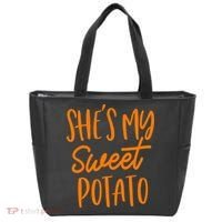 She's My Sweet Potato I Yam Set Couples Thanksgiving Funny Tote Bag thumb 0