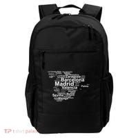 Spain Map Silhouette Towns Cities Madrid Travel Espana Backpack thumb 0