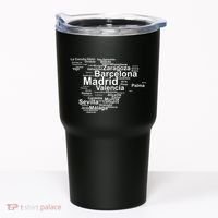 Spain Map Silhouette Towns Cities Madrid Travel Espana Tumbler thumb 0