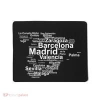 Spain Map Silhouette Towns Cities Madrid Travel Espana Mousepad thumb 0
