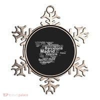 Spain Map Silhouette Towns Cities Madrid Travel Espana Ornament thumb 0