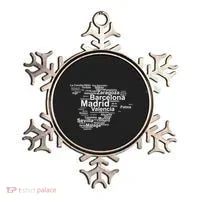 Spain Map Silhouette Towns Cities Madrid Travel Espana Ornament thumb 0