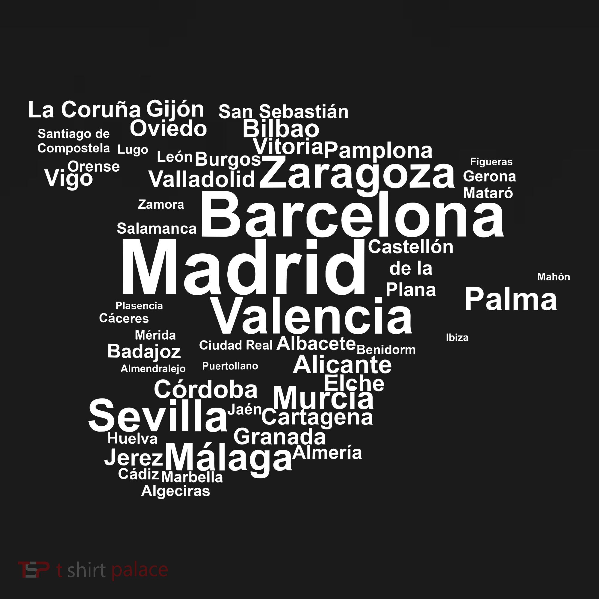 Spain Map Silhouette Towns Cities Madrid Travel Espana Women's Tank Top