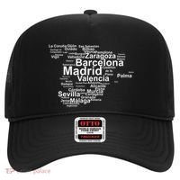 Spain Map Silhouette Towns Cities Madrid Travel Espana Hat thumb 0