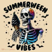 Summerween Magic Skeleton Enjoying Ice Cream Delight Tote Bag thumb 4