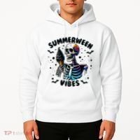 Summerween Magic Skeleton Enjoying Ice Cream Delight Hoodie thumb 2