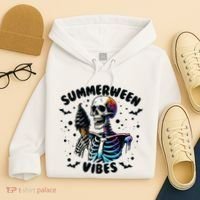 Summerween Magic Skeleton Enjoying Ice Cream Delight Hoodie thumb 4