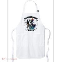 Summerween Magic Skeleton Enjoying Ice Cream Delight Apron thumb 0