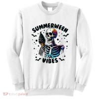 Summerween Magic Skeleton Enjoying Ice Cream Delight Sweatshirt thumb 0