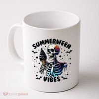 Summerween Magic Skeleton Enjoying Ice Cream Delight Coffee Mug thumb 0