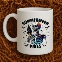 Summerween Magic Skeleton Enjoying Ice Cream Delight Coffee Mug thumb 2