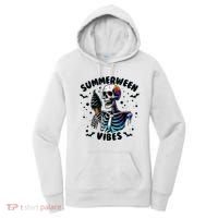 Summerween Magic Skeleton Enjoying Ice Cream Delight Women's Hoodie thumb 0