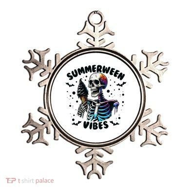 Summerween Magic Skeleton Enjoying Ice Cream Delight Ornament