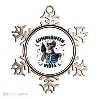 Summerween Magic Skeleton Enjoying Ice Cream Delight Ornament thumb 0