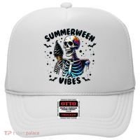 Summerween Magic Skeleton Enjoying Ice Cream Delight Hat thumb 0