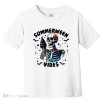 Summerween Magic Skeleton Enjoying Ice Cream Delight Toddler T-Shirt thumb 0