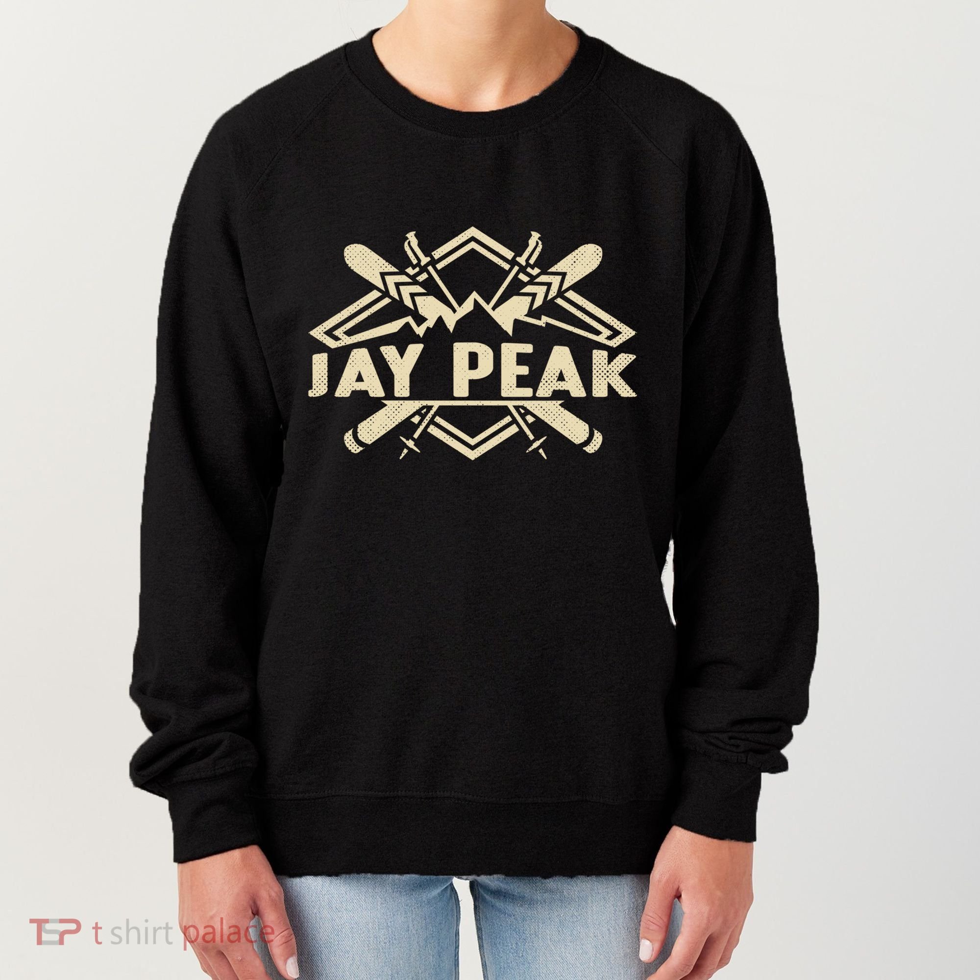 Skiing Mountains Skier Downhill Ski Resort Jay Peak Gift Women's Sweatshirt