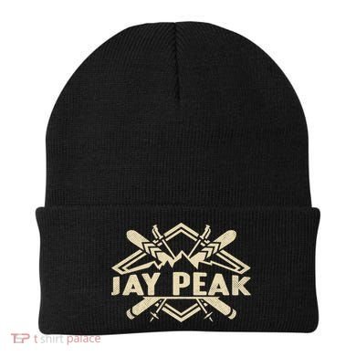 Skiing Mountains Skier Downhill Ski Resort Jay Peak Gift Beanie