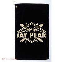 Skiing Mountains Skier Downhill Ski Resort Jay Peak Gift Golf Towel thumb 0