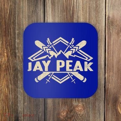 Skiing Mountains Skier Downhill Ski Resort Jay Peak Gift Coaster