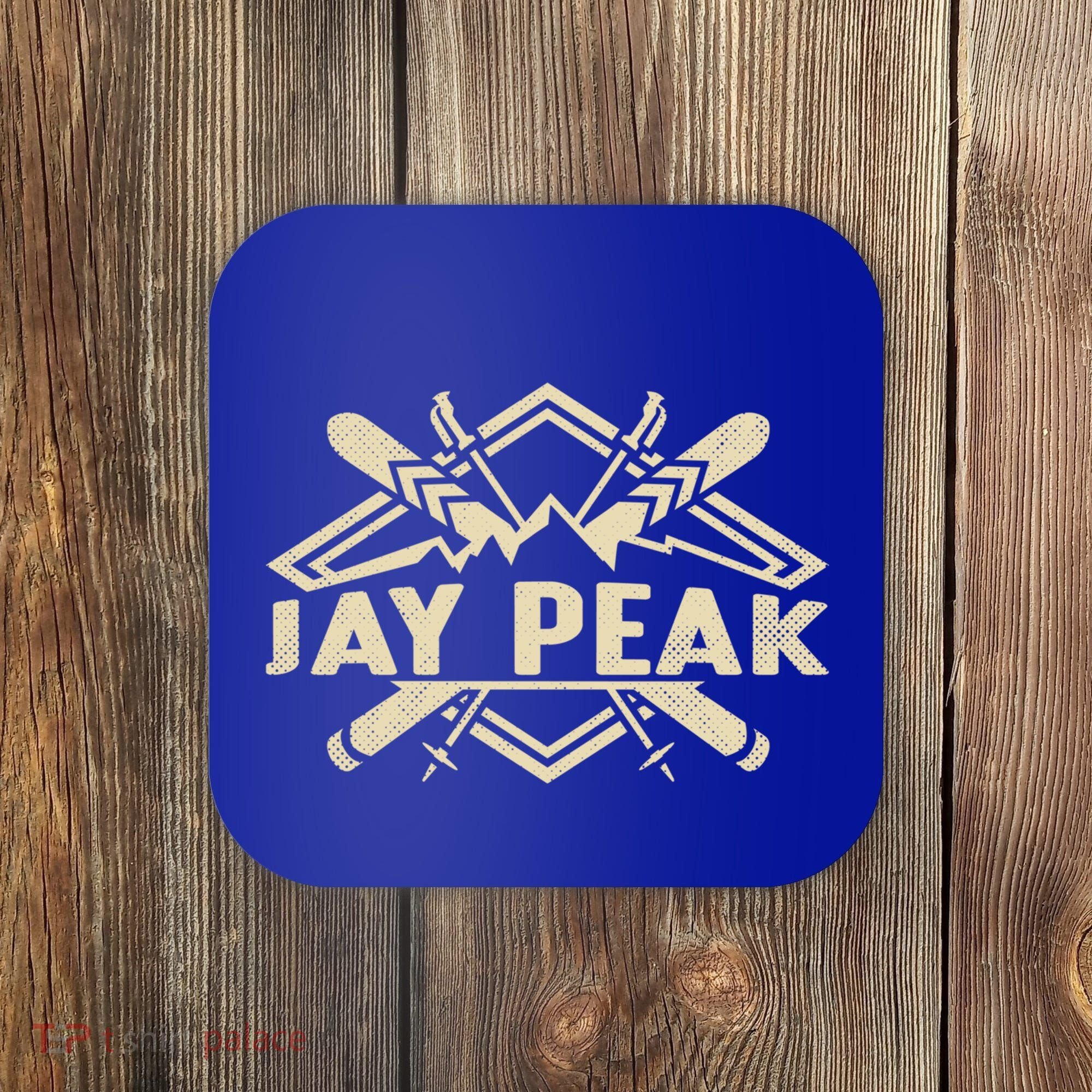 Skiing Mountains Skier Downhill Ski Resort Jay Peak Gift Coaster