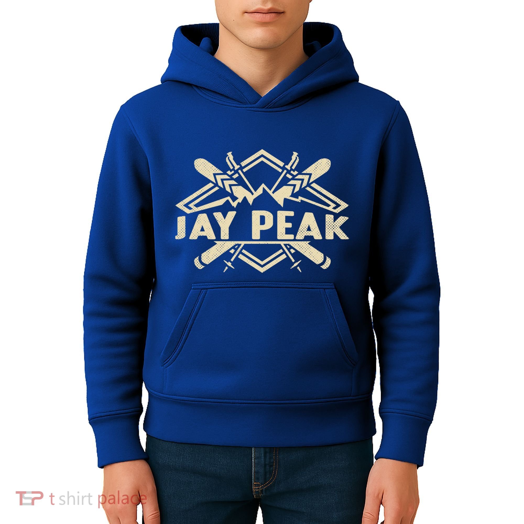 Skiing Mountains Skier Downhill Ski Resort Jay Peak Gift Kids Hoodie