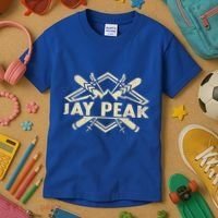 Skiing Mountains Skier Downhill Ski Resort Jay Peak Gift Kids T-Shirt thumb 3