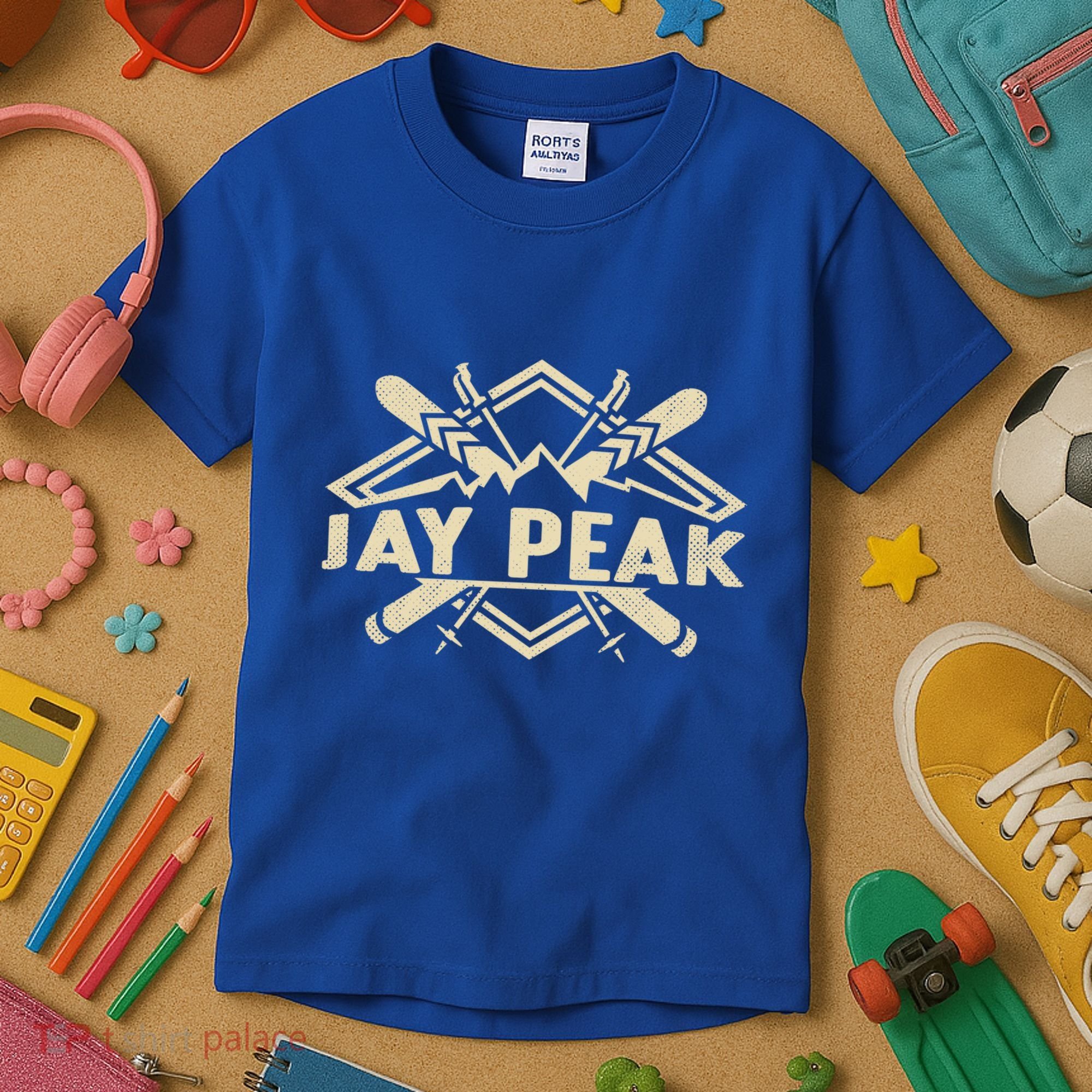 Skiing Mountains Skier Downhill Ski Resort Jay Peak Gift Kids T-Shirt