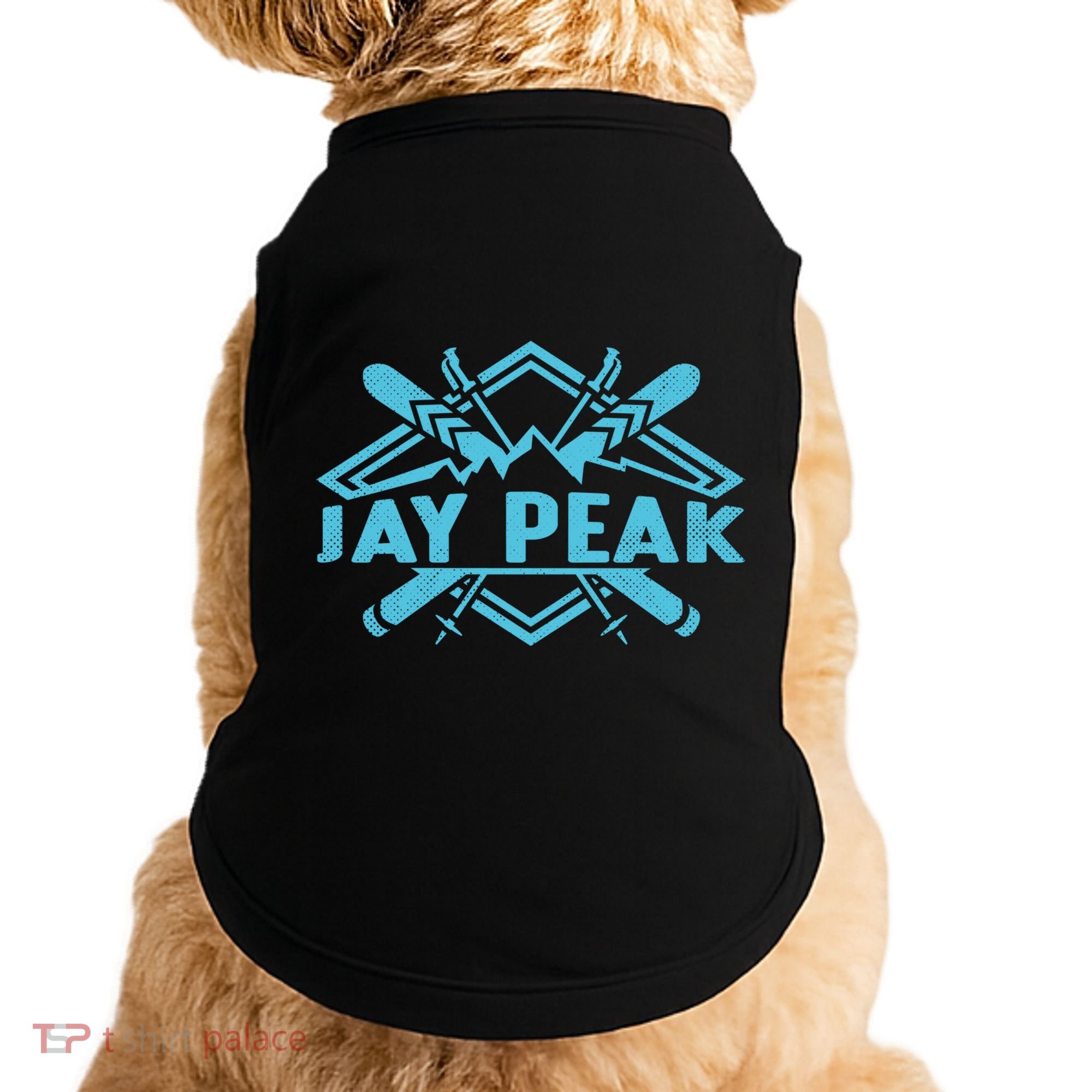 Skiing Mountains Skier Downhill Ski Resort Jay Peak Meaningful Gift Doggie Tank