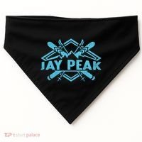 Skiing Mountains Skier Downhill Ski Resort Jay Peak Meaningful Gift USA-Made Doggie Bandana thumb 0