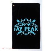 Skiing Mountains Skier Downhill Ski Resort Jay Peak Meaningful Gift Golf Towel thumb 0