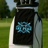 Skiing Mountains Skier Downhill Ski Resort Jay Peak Meaningful Gift Golf Towel thumb 2