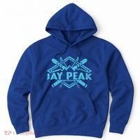 Skiing Mountains Skier Downhill Ski Resort Jay Peak Meaningful Gift Hoodie thumb 0