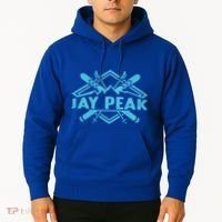 Skiing Mountains Skier Downhill Ski Resort Jay Peak Meaningful Gift Hoodie thumb 2