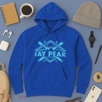 Skiing Mountains Skier Downhill Ski Resort Jay Peak Meaningful Gift Hoodie thumb 3
