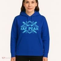 Skiing Mountains Skier Downhill Ski Resort Jay Peak Meaningful Gift Hoodie thumb 5